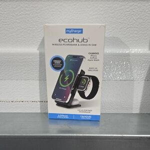 EcoHub Wireless Powerbank & Stand - ‎ iPhone Airpod & Apple Watch Charger NWT